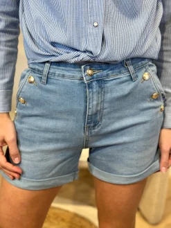 Spijkershortje Nina blauw