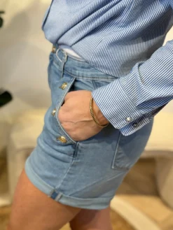 Spijkershortje Nina blauw