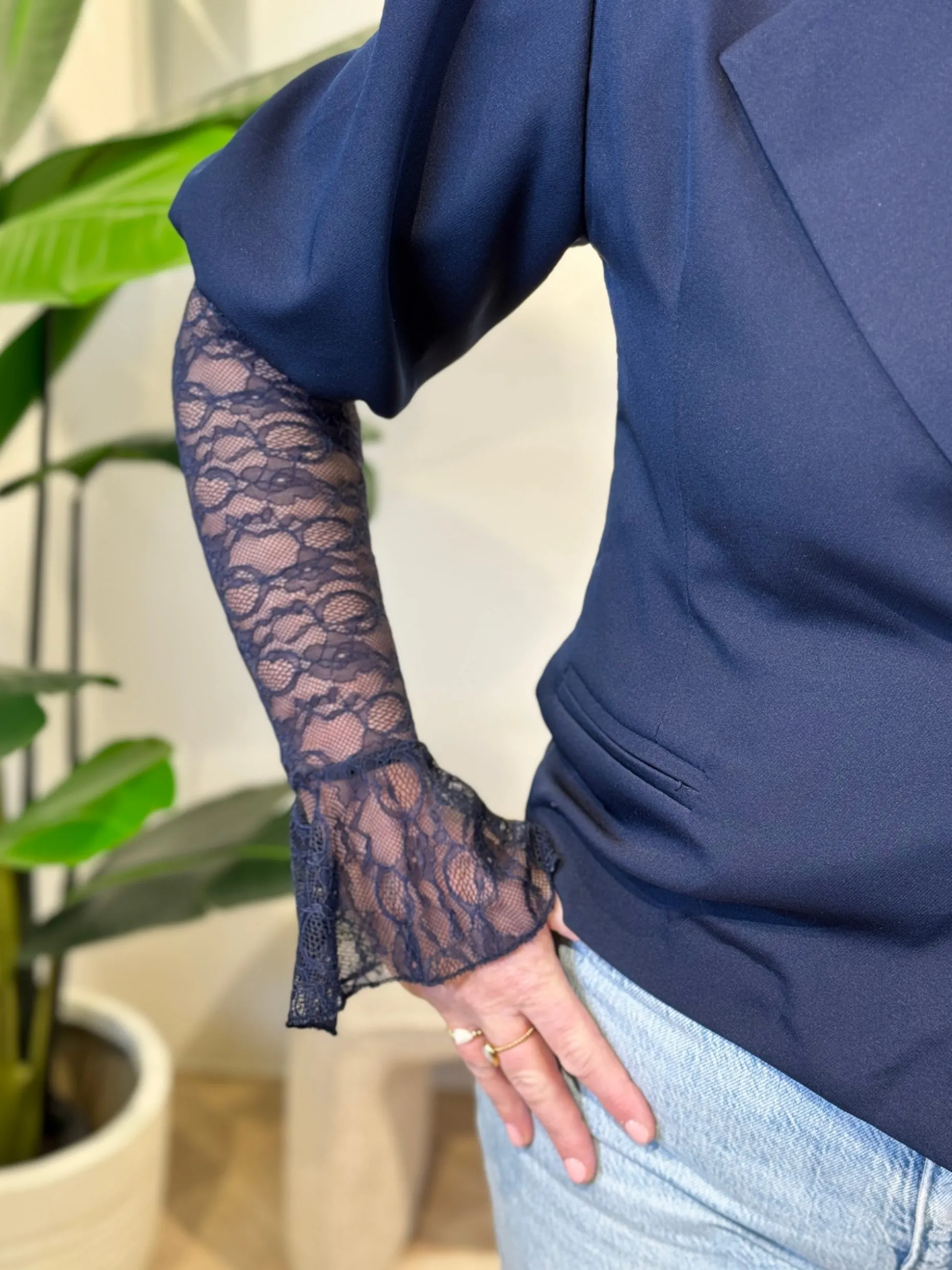 Top Lizzy kant donkerblauw