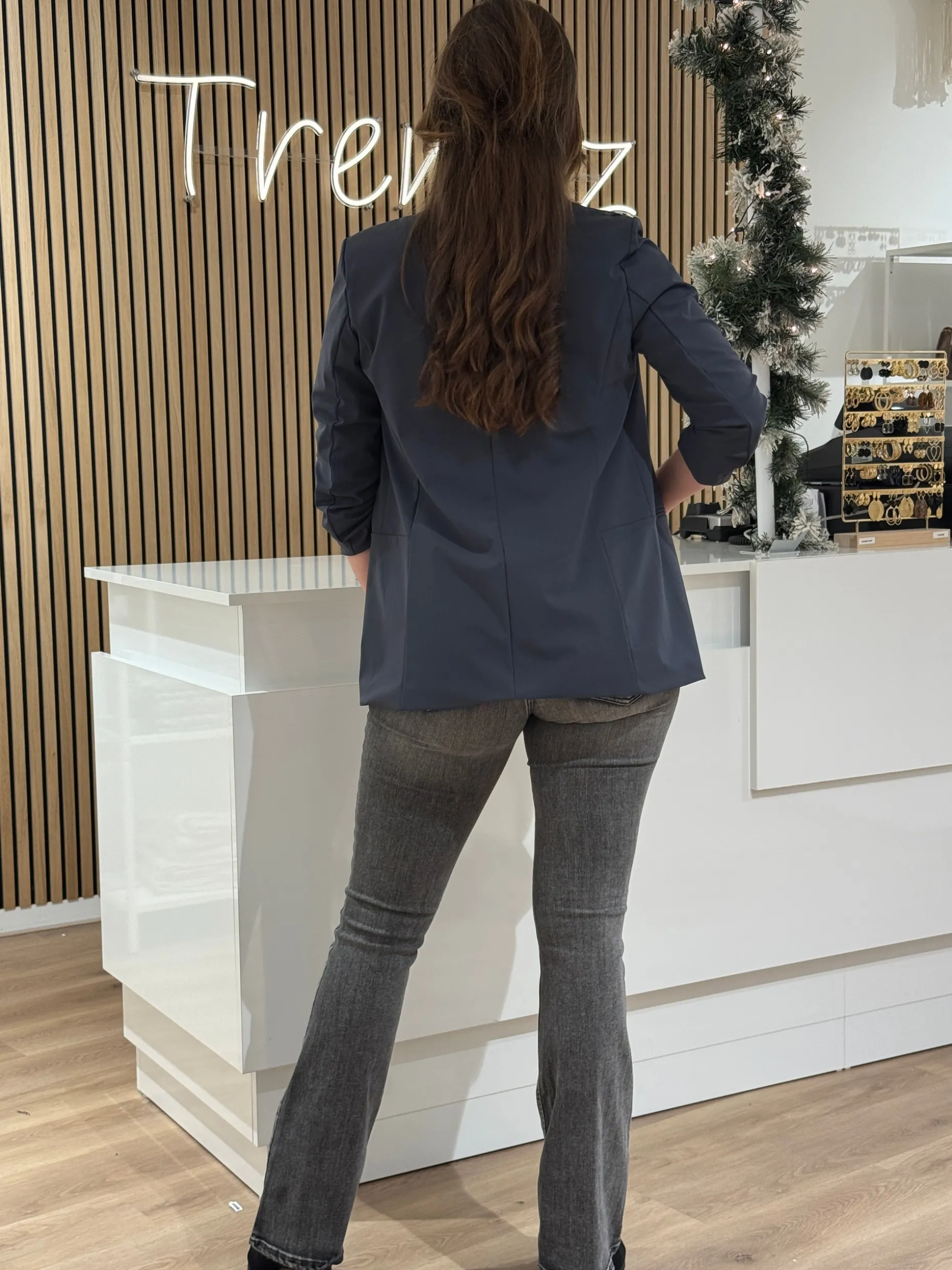 Travelstof blazer Mara anthracite