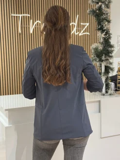 Travelstof blazer Mara anthracite