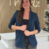 Travelstof blazer Mara shaded green