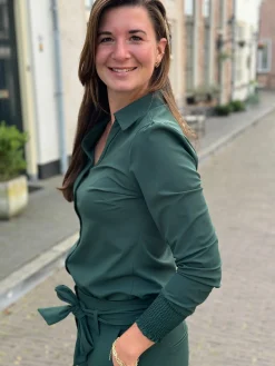 Travelstof blouse Eefke pine grove