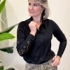 Travelstof blouse Fiene black