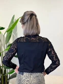 Travelstof blouse Fiene black