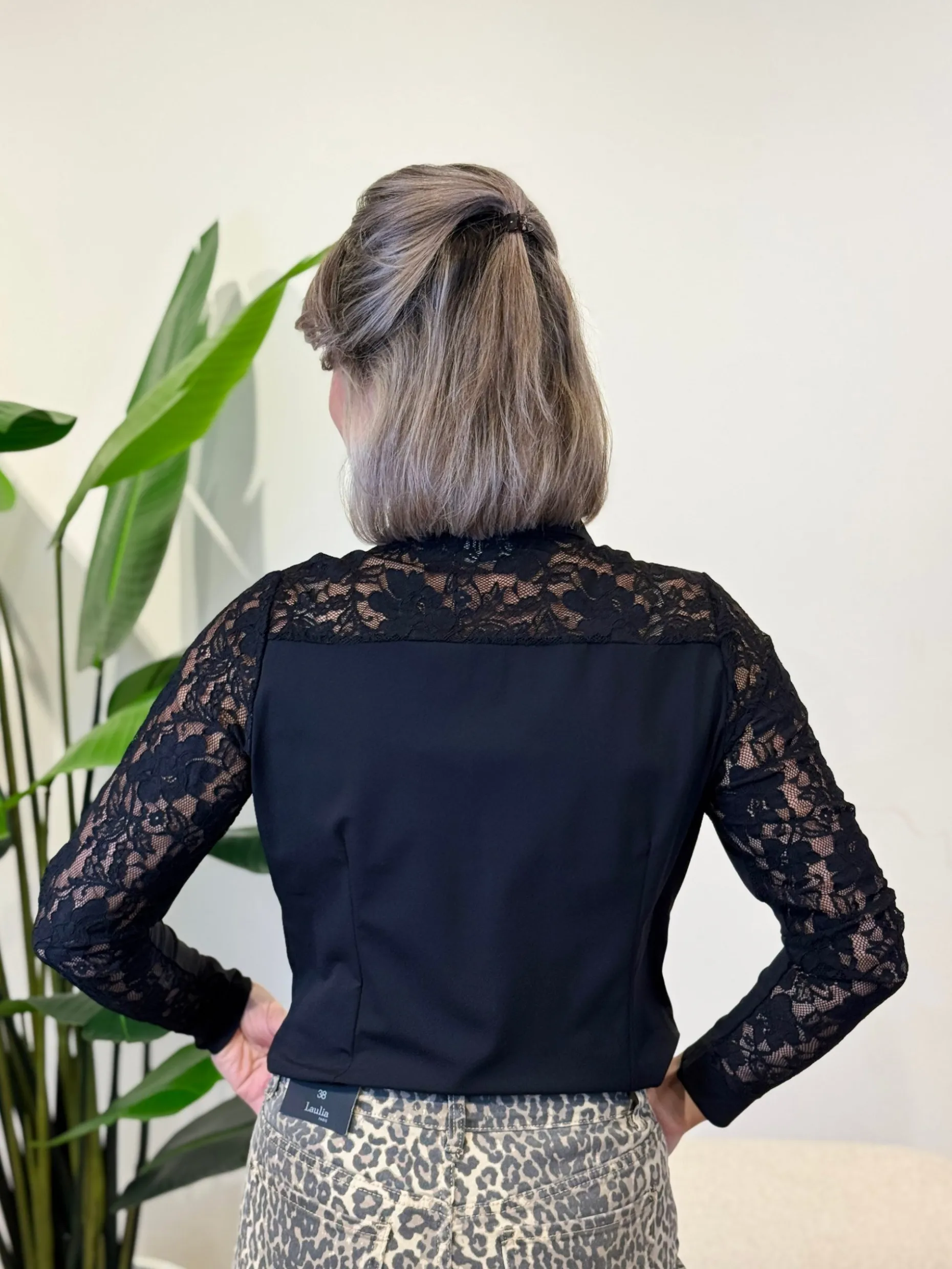Travelstof blouse Fiene black