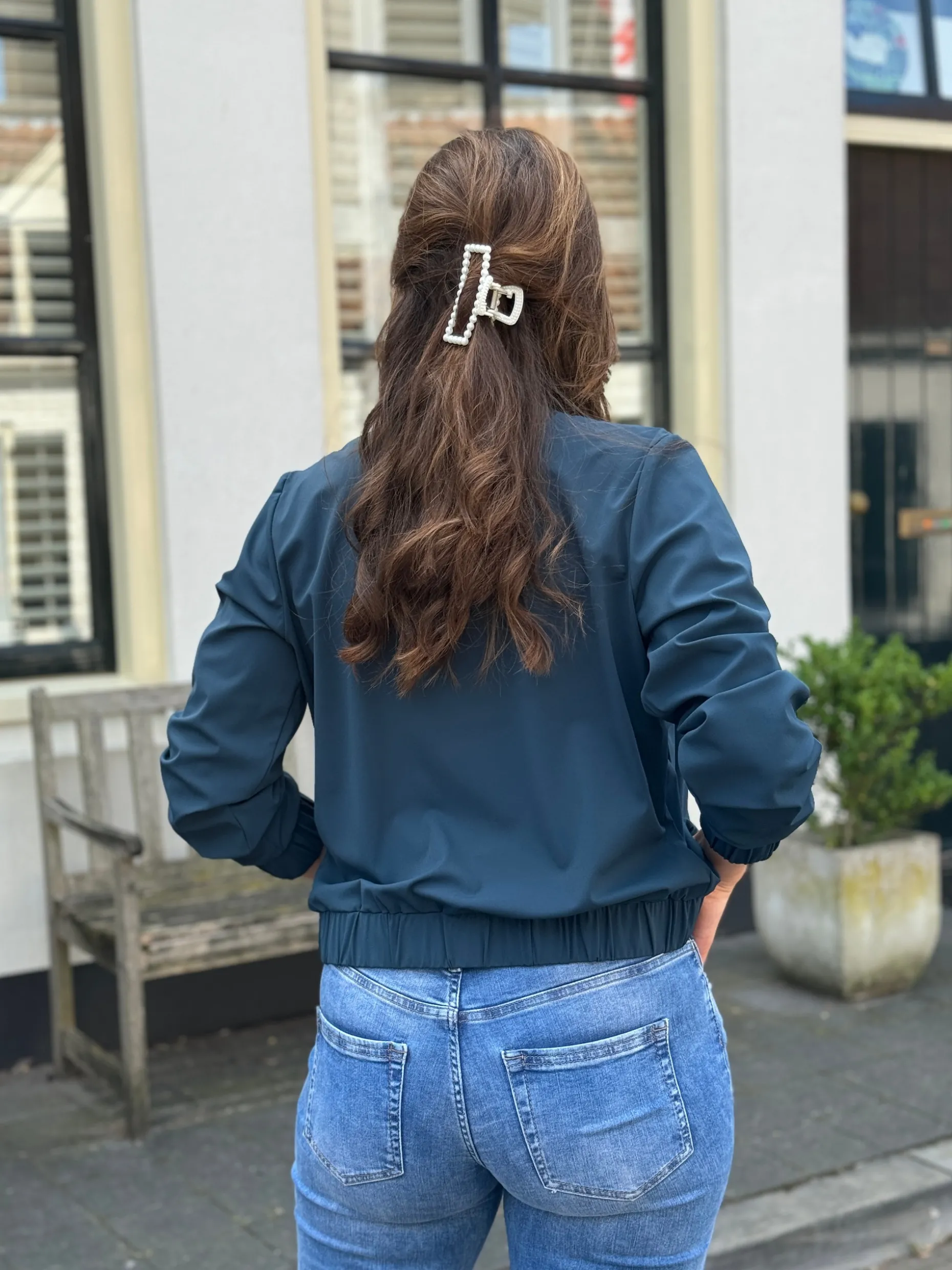 Travelstof bomber Soof shaded green