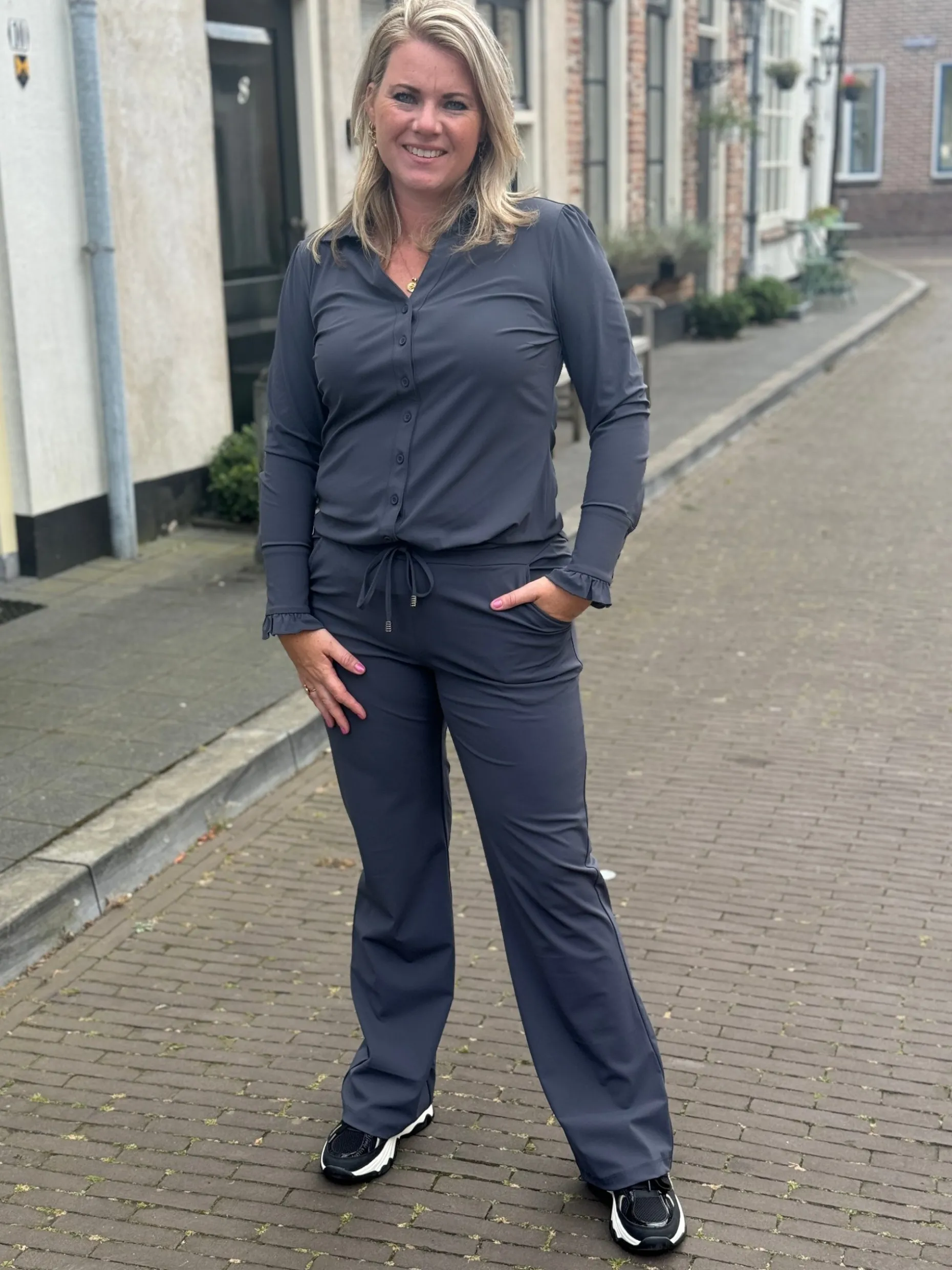 Travelstof broek Lotte anthracite