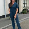 Travelstof broek Lotte shaded green