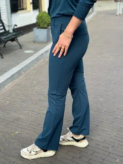 Travelstof broek Lotte shaded green
