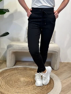 Travelstof broek Maaike zwart
