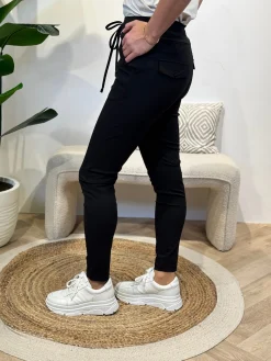Travelstof broek Maaike zwart
