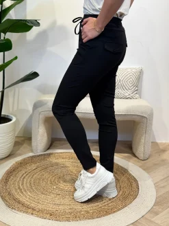 Travelstof broek Maaike zwart