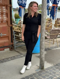 Travelstof jumpsuit Marit black