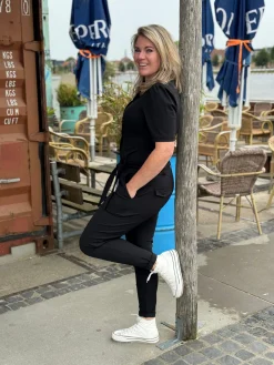 Travelstof jumpsuit Marit black