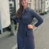 Travelstof jurk Demi anthracite