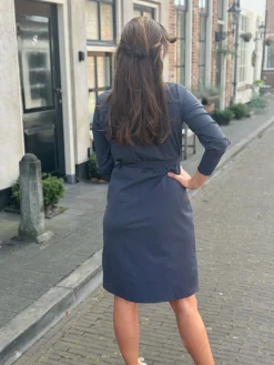 Travelstof jurk Demi anthracite