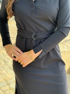 Travelstof jurk Gigi anthracite