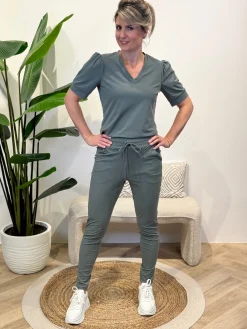 Travelstof shirt Diede balsam green