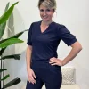 Travelstof shirt Diede navy