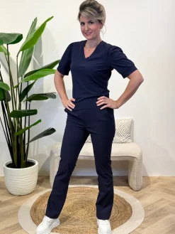 Travelstof shirt Diede navy
