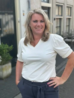 Travelstof shirt Diede off white