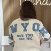 Trui NY roomwit/blauw