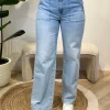 Wide jeans Lulu aqua blue C.O.J. lengte 34