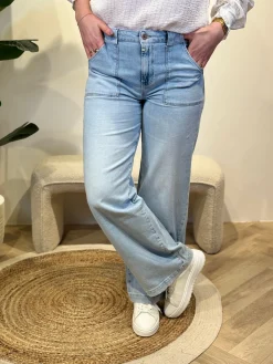 Wide jeans Lulu aqua blue C.O.J. lengte 32