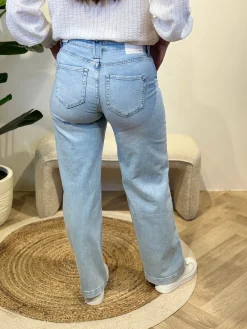 Wide jeans Lulu aqua blue C.O.J. lengte 30