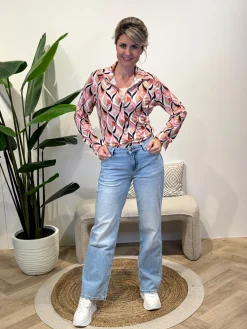 Wide jeans Nova light blue C.O.J. lengte 30