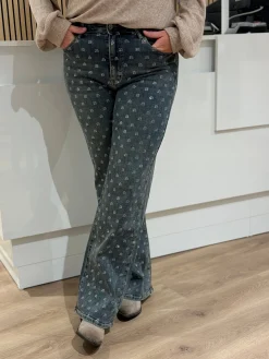 Wide leg jeans diamond