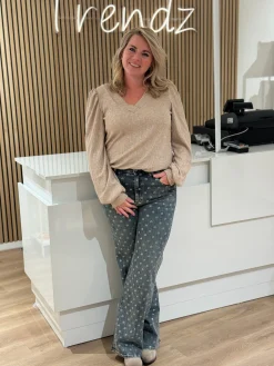 Wide leg jeans diamond