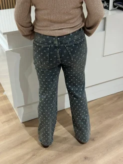 Wide leg jeans diamond