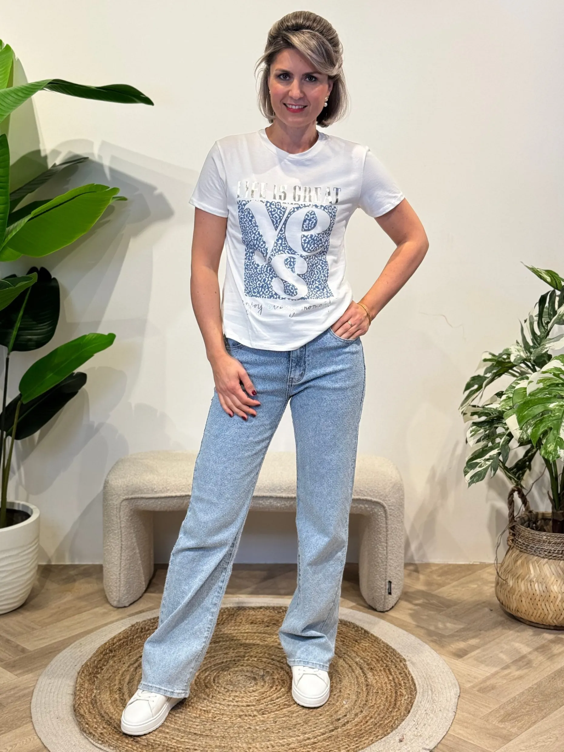 Wide leg jeans Esmée light blue