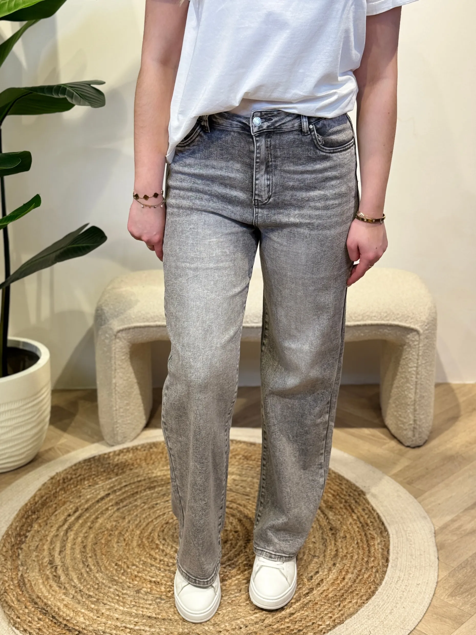 Wide leg jeans Sylvie Grey