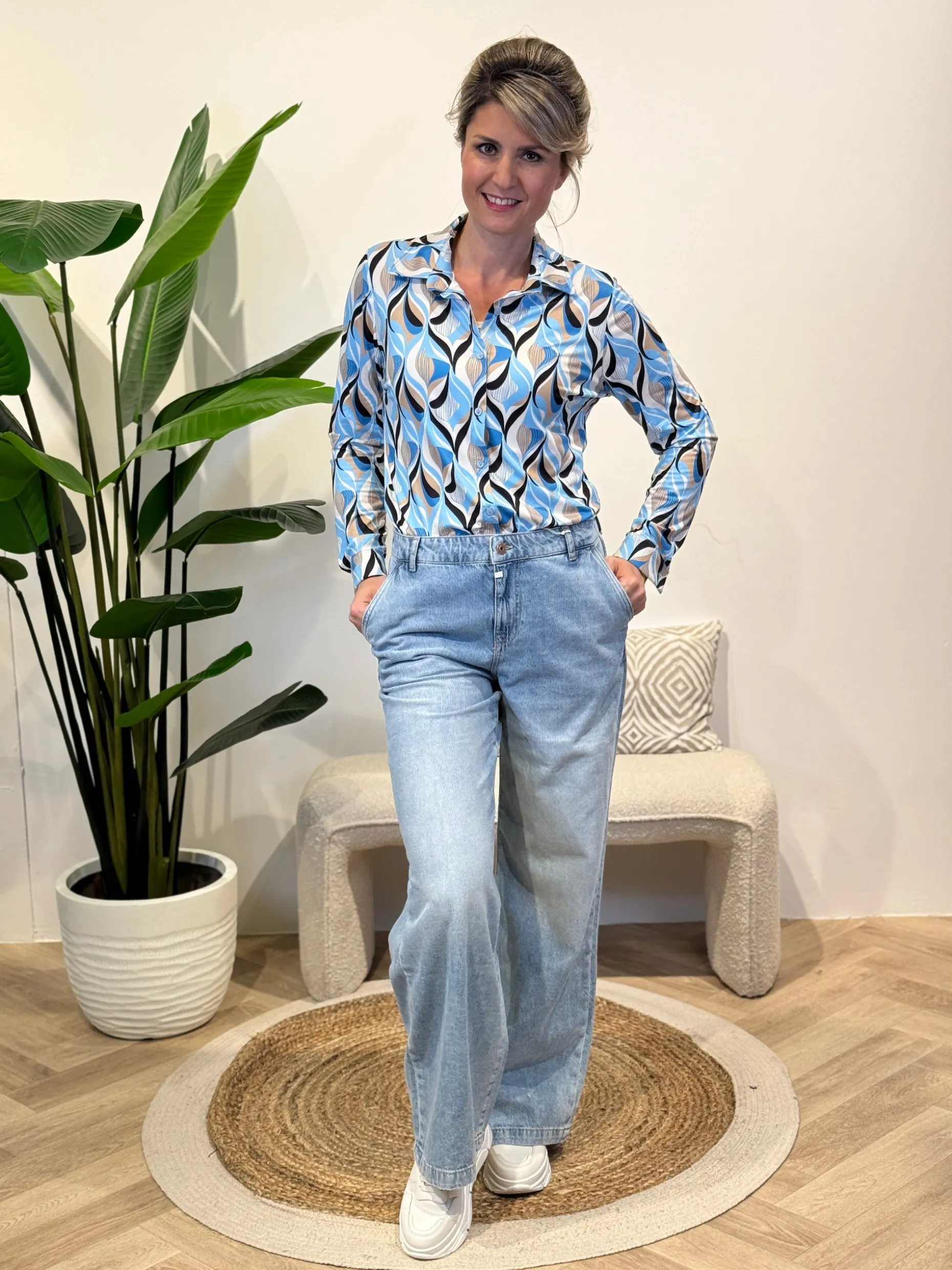 Wide leg Maxine light blue C.O.J lengte 34