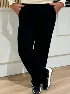 wide pantalon Eva zwart lengte 34