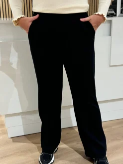 wide pantalon Eva zwart lengte 34